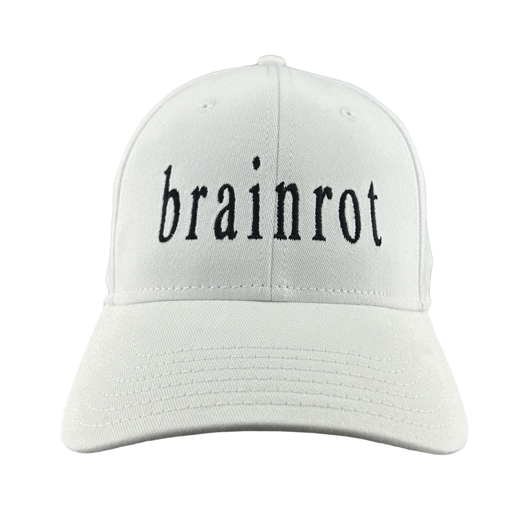 "Brainrot" Flexfit - White Hat Personal Fears Personal Fears "Brainrot" Flexfit - White  - 90s Hat - Y2K Hat