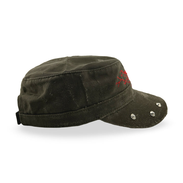 personal fears cadet hat - distressed - army green - side