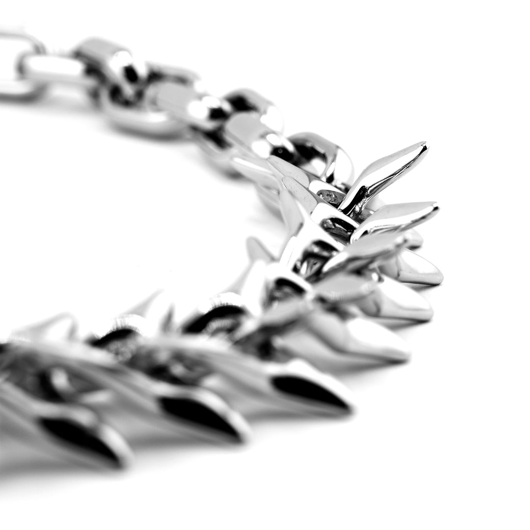 personal fears - future link chain - thorn spikes - industrial jewelry flat