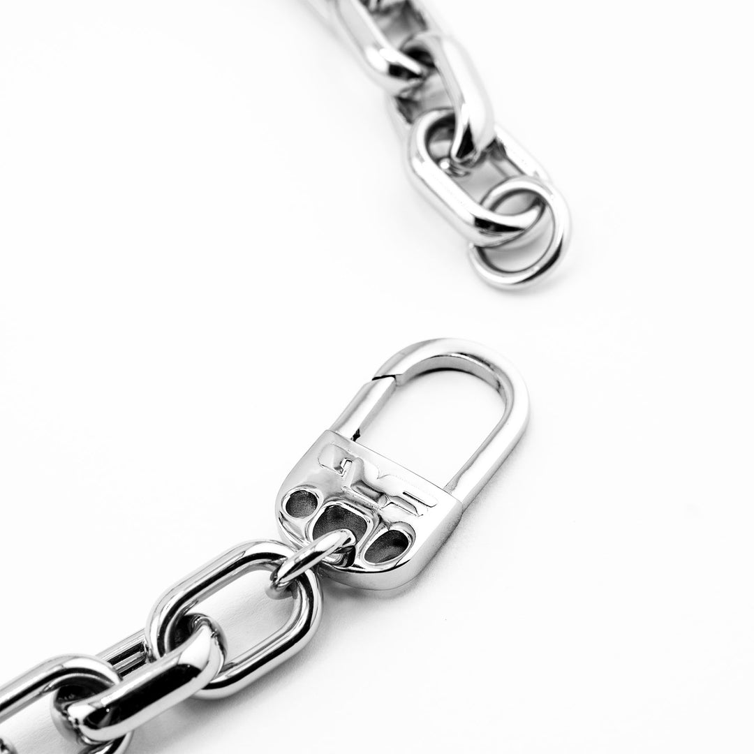 personal fears - future link chain - thorn spikes - industrial jewelry carabiner clasp