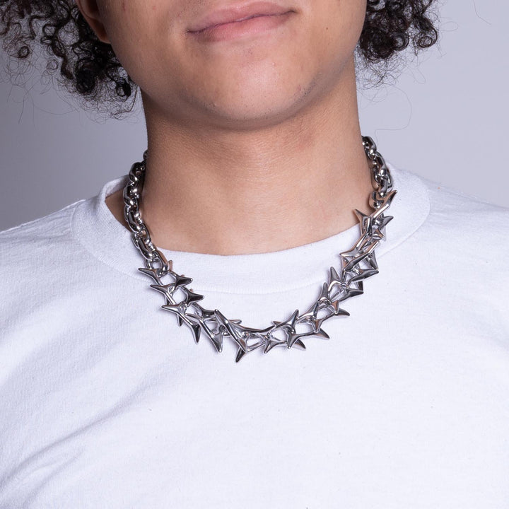 Future Link Chain Necklaces Personal Fears Personal Fears Future Link Chain | Spiked Necklace - Thorns - Stainless Steel