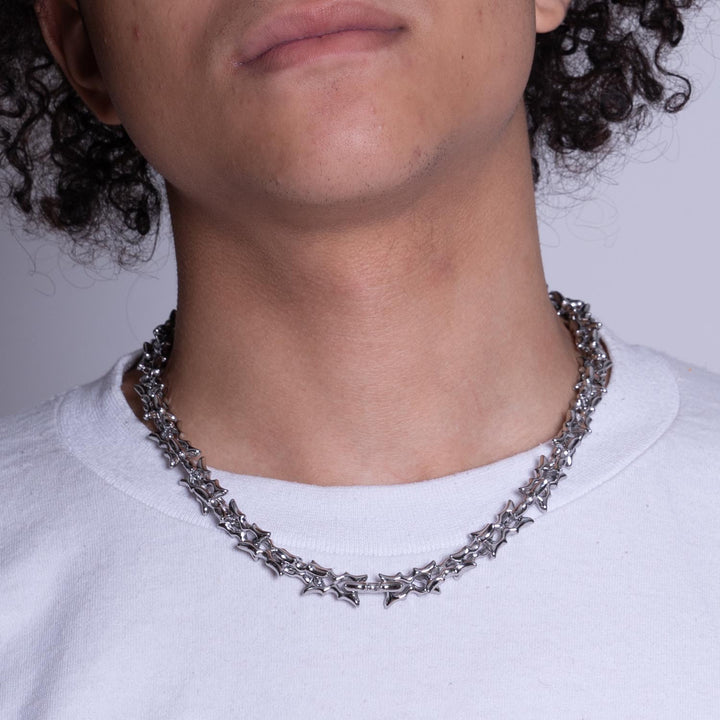 Cyber Link Chain Necklaces Personal Fears Personal Fears Cyber Link Chain | Spiked Chain - Organic Form