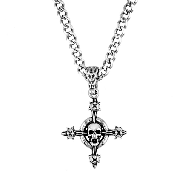 personal fears - holy hell pendant - skull cross spikes