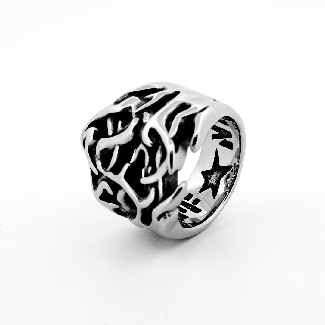 personal fears - thorn patch ring - spike tribal side