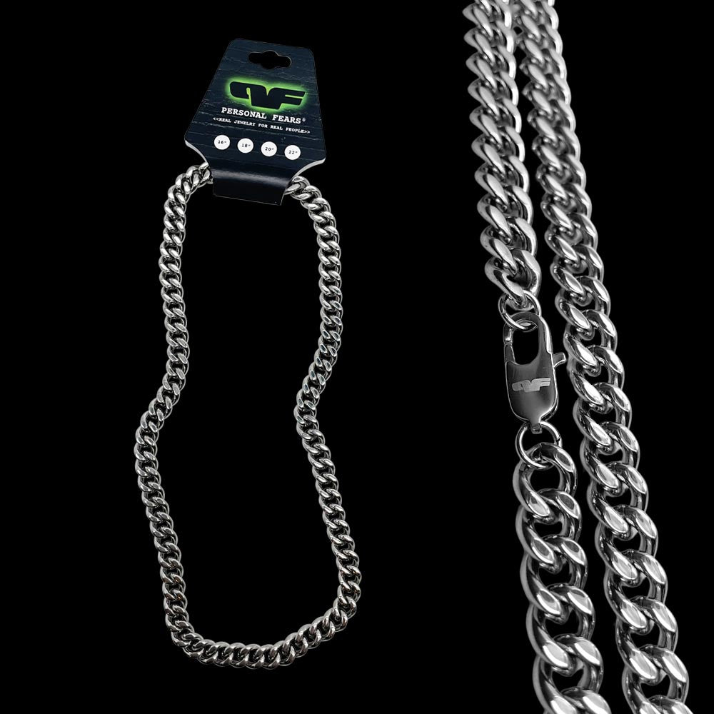  9mm Stainless Steel Chain Necklaces Cuban Link Chain Chain  (Available Length 20,24,30) - 20: Clothing, Shoes & Jewelry