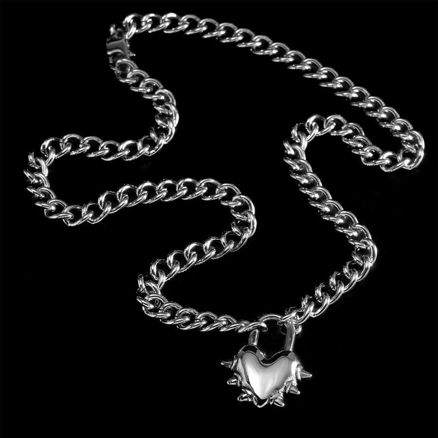 Vicious Heart Chain | Heart Lock Necklace | Goth Jewelry | Punk Jewelry ...